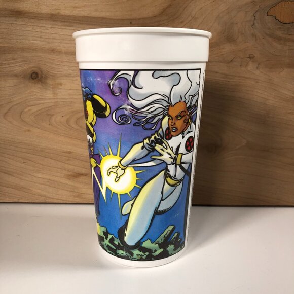 Vintage 1995 7" Hardees Marvel Comics X-Men Cartoon Plastic Drink Cup NO LID - Picture 4 of 8
